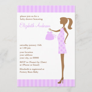 Invitation Maman chic lilas à être baby shower