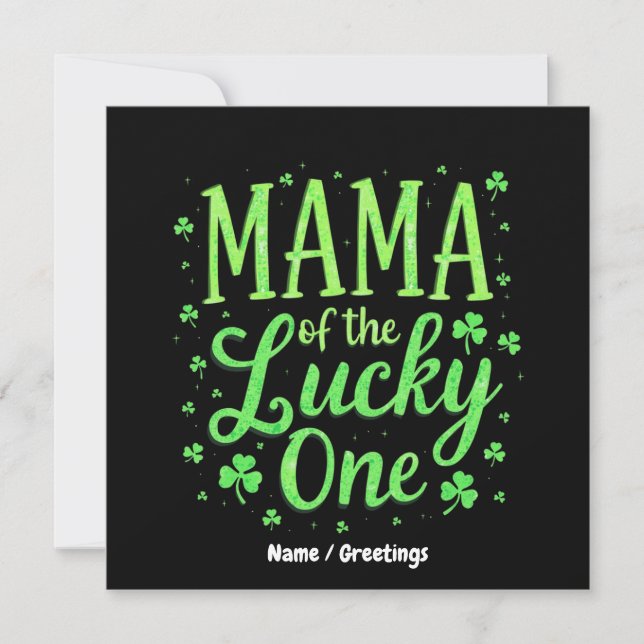 Invitation Maman du Chanceux Premier St. Patrick's Day  (Devant)