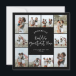 Invitation Maman élégant moderne minimaliste collage photo no<br><div class="desc">Meilleure maman du monde script élégant moderne minimaliste collage photo noir personnalisé carte de fête des mères lignes simples et épurées.</div>