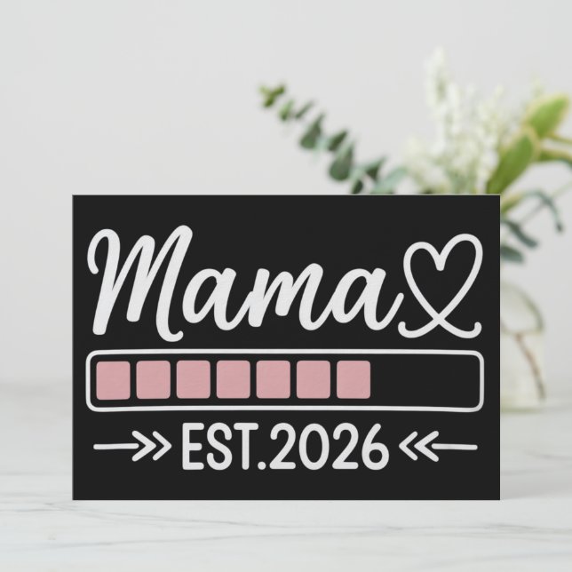 Invitation Maman est. 2026 Annonce de grossesse Maman  (Debout devant)