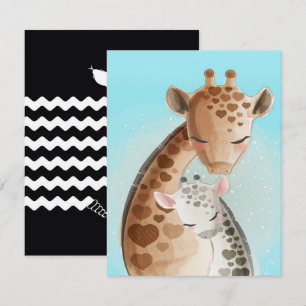 Invitation Maman et bébé girafe   Cadeaux mignons pour Maman
