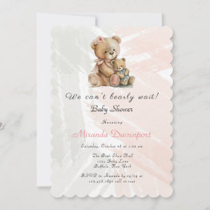 Invitation Maman et moi Teddy Bear Baby shower
