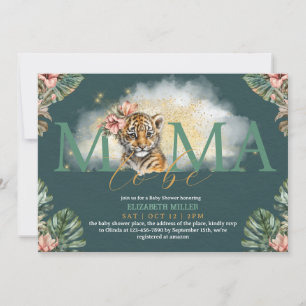 Invitation Maman être Tiger Animal Wild Baby Girl Douche