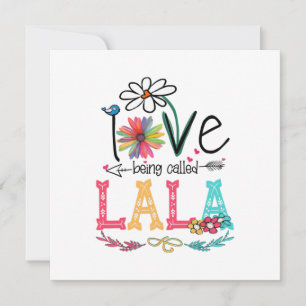 Invitation Maman j'aime être appelée Lala Tournesol Anniversa