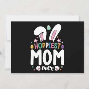 Invitation Maman la plus optimiste chaque famille Oeufs lapin