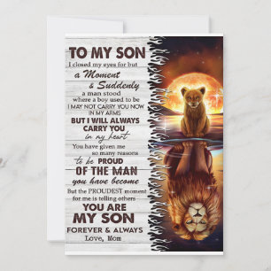 Invitation Maman Lion À Mon Fils J'Ai Fermé Les Yeux 