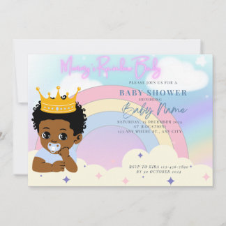 Invitation Maman Rainbow Baby Boy