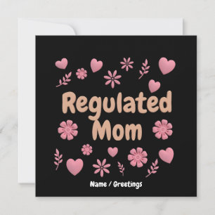 Invitation Maman régulée 3D Floral Rose Cœur Esthétique
