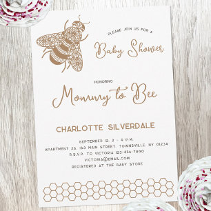 Invitation Maman to Bee Baby shower
