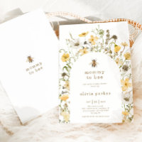 Maman To Bee Baby shower Boho Fleur sauvage