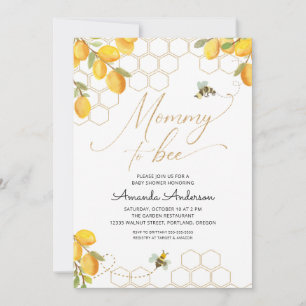 Invitation Maman To Bee Lemons Parties scintillant Honeypeb B