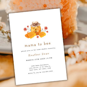 Invitation Maman to Bee Little Fleur sauvage Baby shower de m