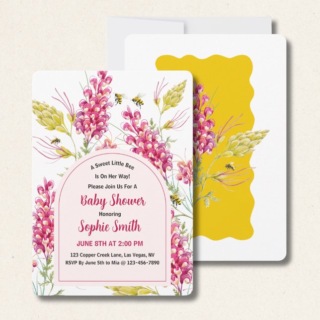 Invitation Maman va être une petite abeille douce (Créateur téléchargé)