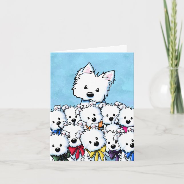 Invitation Maman Westie et chiots (Devant)