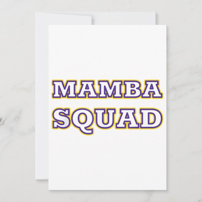 Invitation Mamba Squad drôle Vêtements pour Amateur de serpen (Devant)