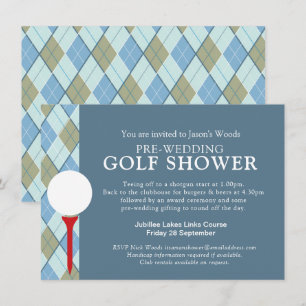 Invitation Man shower Golf journée pré-mariage événement