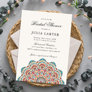 Invitation Mandala de mariage dans le style d'un motif artist