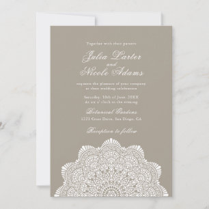 Invitation Mandala de mariage de style motif artistique moder