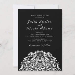 Invitation Mandala de mariage en ordonnée de joyau persan