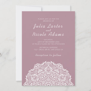 Invitation Mandala de mariage ordonné par l'arche de la perle