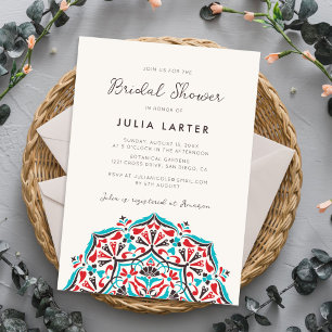 Invitation Mandala de mariage vibrant floral délice Shower de