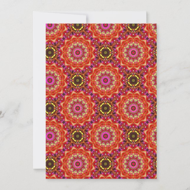 Invitation MANDALA rouge  (Devant)