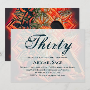 Invitation Mandala Rouge, Noir, Méditation Brown de Yoga Anni