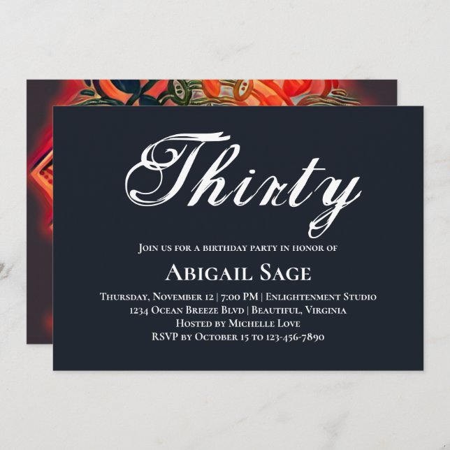 Invitation Mandala Rouge, Noir, Méditation Brown de Yoga Anni (Devant / Derrière)