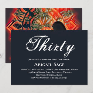 Invitation Mandala Rouge, Noir, Méditation Brown de Yoga Anni