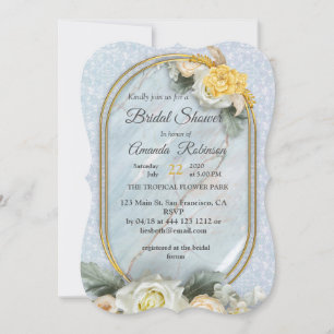 Invitation Mandalas bleu clair, rose et blanc