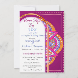 Invitation Mandalas dans Mix Cerise rose