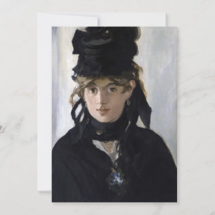 Invitation Manet - Berthe Morisot avec un bouquet de violette
