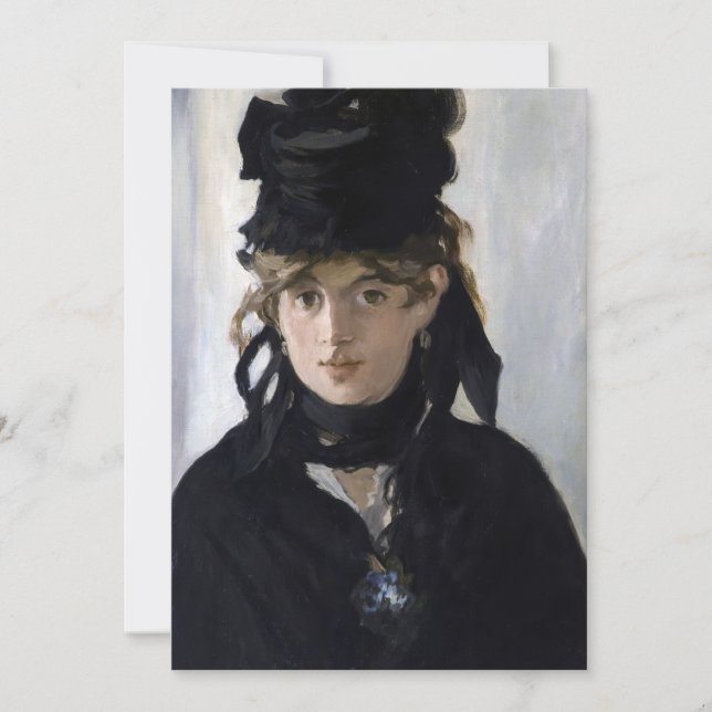 Invitation Manet - Berthe Morisot avec un bouquet de violette (Devant)
