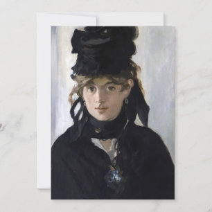 Invitation Manet - Berthe Morisot with a bouquet of violets