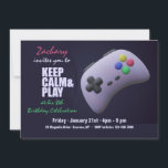 Invitation Manette de Jeu Vidéo<br><div class="desc">Une invitation de fête d'anniversaire vidéo parfaite pour célébrer la journée spéciale de votre "joueur". (Vecteur de technologie créé par bs_k1d - www.freepik.com). La carte est facile à personnaliser avec votre libellé, police et couleur de police. Pas exactement ce que vous cherchez ? Tous nos produits peuvent être conçus sur...</div>
