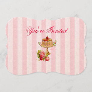 Invitation Mangeons du gâteau 5" x 7" en forme d'invitation