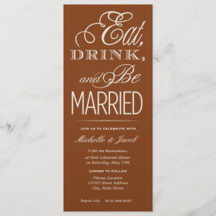 Invitation Manger, boire, être marié