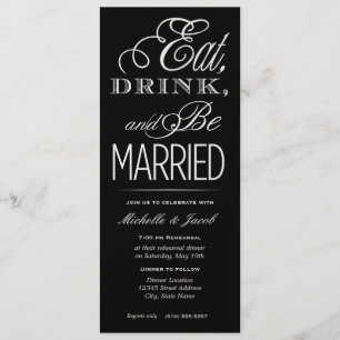 Invitation Manger, boire, être marié