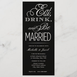 Invitation Manger, boire, être marié