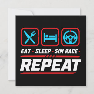 Invitation Manger dormir sim course répéter pour les fans de