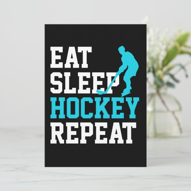 Invitation Manger Sommeil Hockey Répéter        (Debout devant)