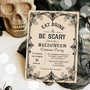 Invitation Mangez Boire Et Soyez Effrayant Halloween Party
