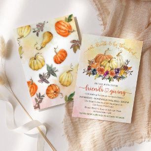 Invitation Mangez Boire & Soyez Heureux Amis Déjeuner Thanksg