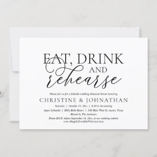 Invitation Mangez, buvez et répétez, Mariage de répétition