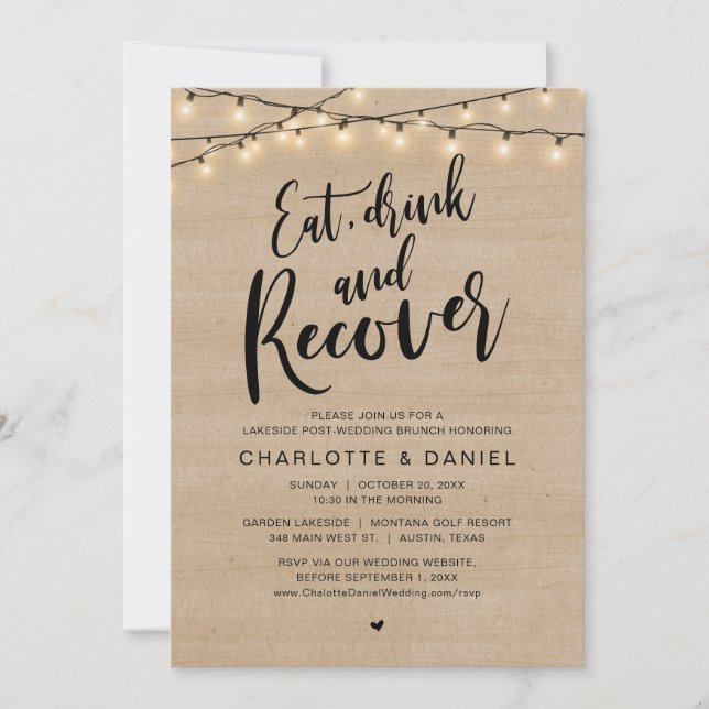 Invitation Mangez, buvez et reprenez, Le matin après le brunc (Devant)