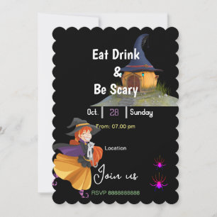 Invitation Mangez, buvez et soyez effrayant