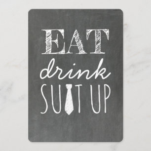 Invitation Mangez Costume De Boisson Jusqu'À Funny Groomsman