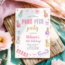 Mani-Pedi Party Manicure and Pedicure Bow Birthday
