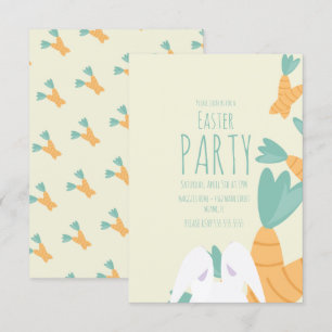 Invitation Manifestation de Pâques Carrot Bunny