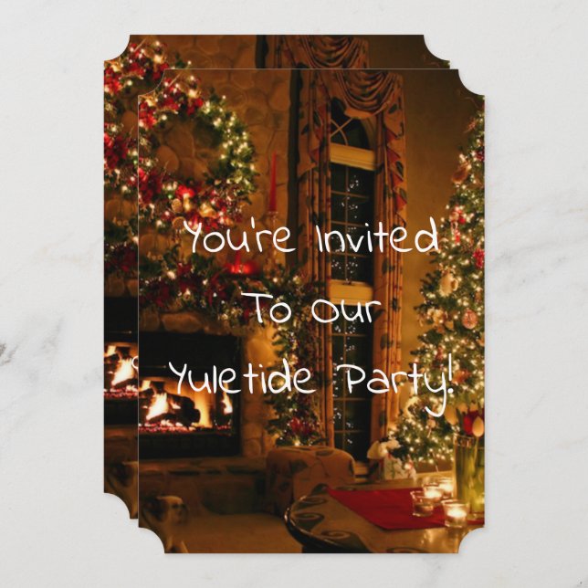 Invitation manoir et cheminée (Devant / Derrière)